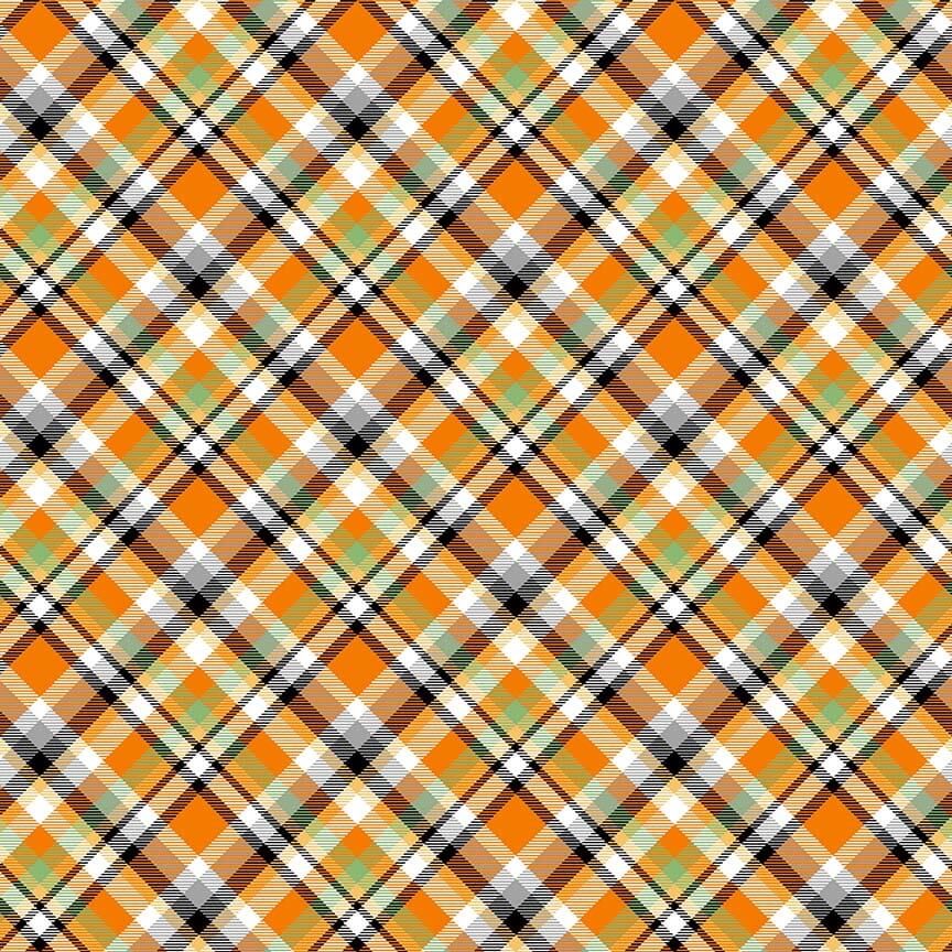 Henry Glass Nights of Olde Salem Bias Plaid Multi Glow in the Dark