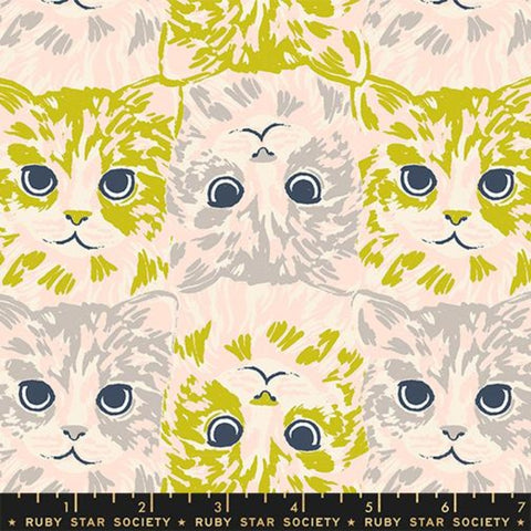 {Pre-Order June} Moda Ruby Star Society Oops All Cats Cat Checkers Pistachio