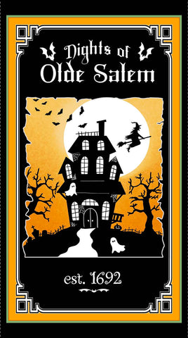 {New Arrival} Henry Glass Nights of Olde Salem Multi Panel Glow in the Dark 60cm