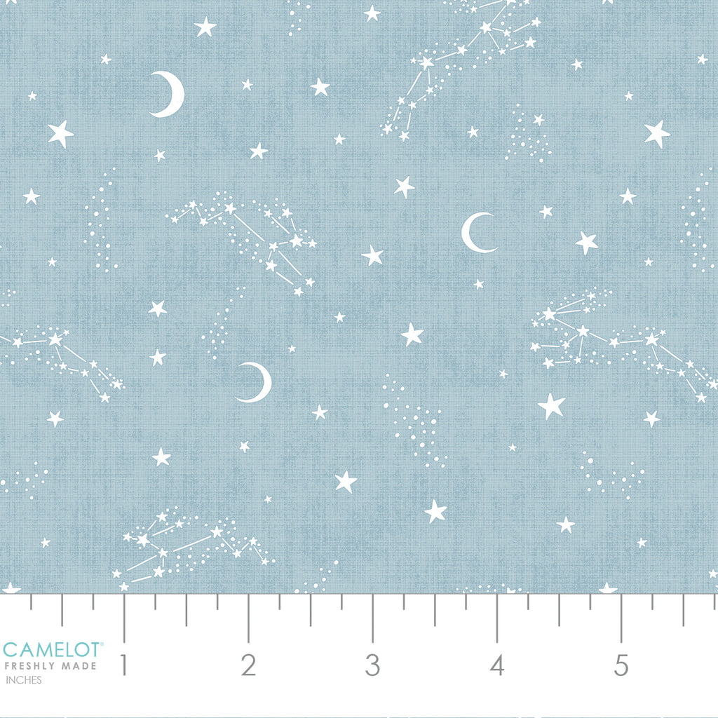 {New Arrival} Camelot Fabrics Bunny Dreams Hop Over the Moon Blue