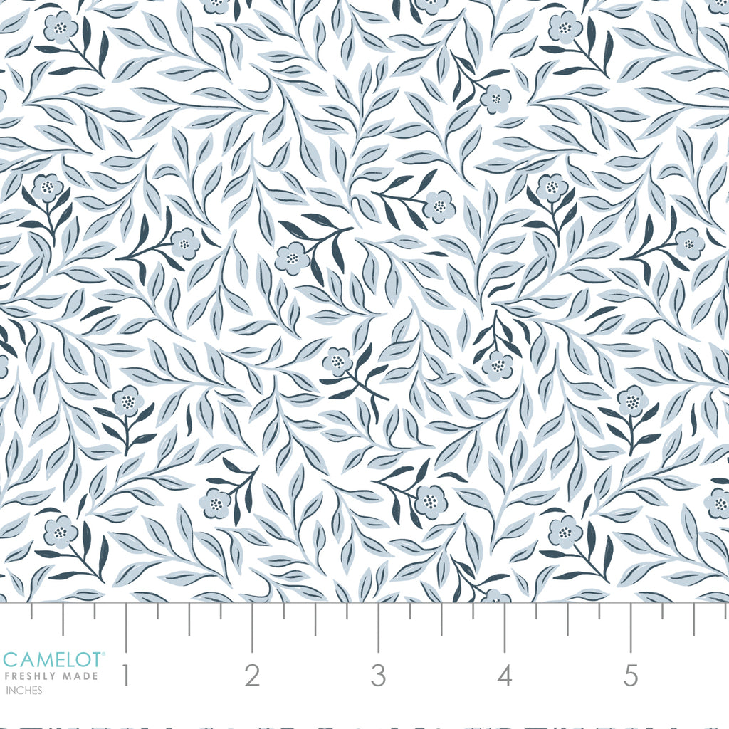{New Arrival} Camelot Fabrics Bunny Dreams Sleepy Botanicals White
