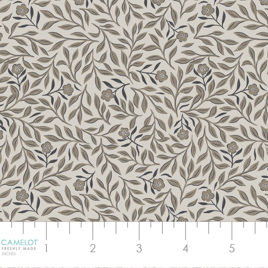 {New Arrival} Camelot Fabrics Bunny Dreams Sleepy Botanicals Grey