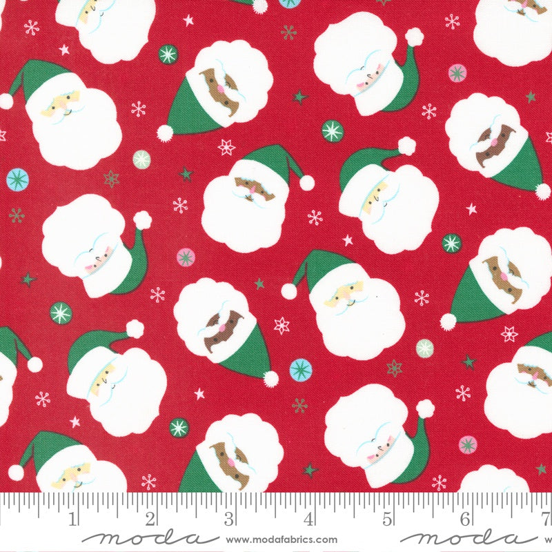 Moda Abi Hall Hello Holidays Santa Red