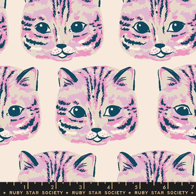 {Pre-Order June} Moda Ruby Star Society Oops All Cats - CANVAS Meow Meow Macaron