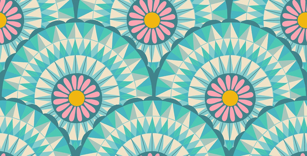 {New Arrival}  Moda Ruby Star Society Carousel Carousels Turquoise