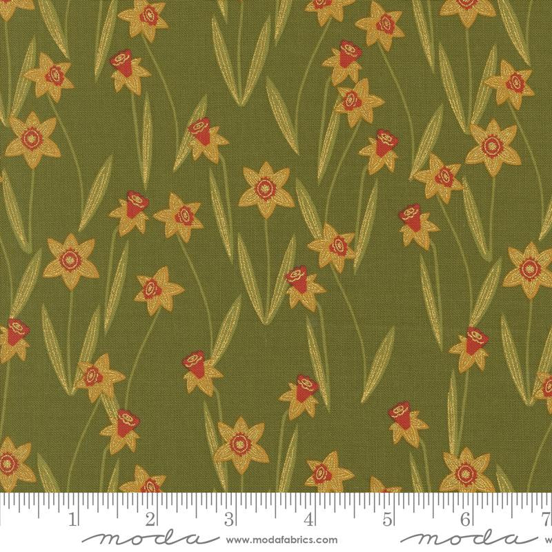{New Arrival} Moda Gingiber Bee Garden Darling Daffodils Ivy Metallic