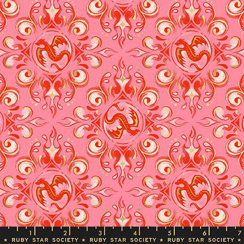 {Pre-Order April/May} Moda Ruby Star Society Fireglow Emblem Metallic Dark Ruby