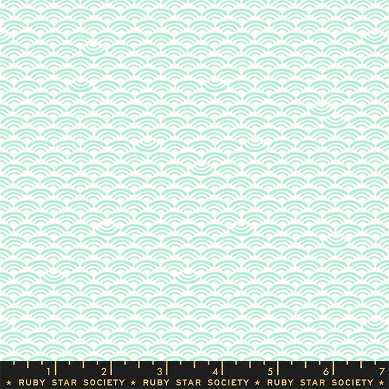 Moda Ruby Star Society Koi Pond Smile & Wave Mint FAT QUARTER