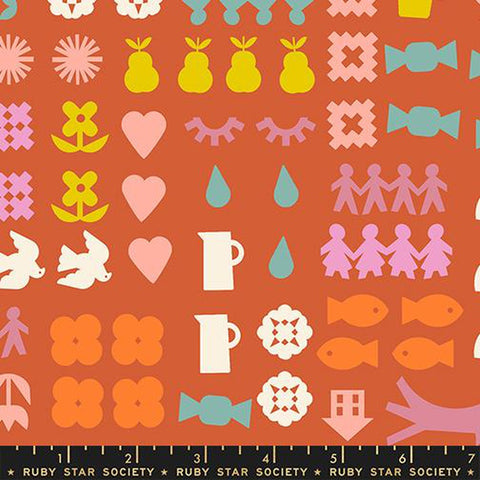{Pre-Order Jan/Feb} Moda Ruby Star Society Paper Cuts 2 Together Persimmon