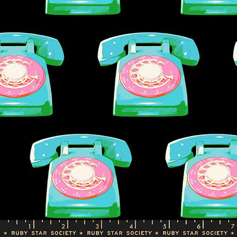{Pre-Order November} Moda Ruby Star Society Sparkle Mart Telephones Black