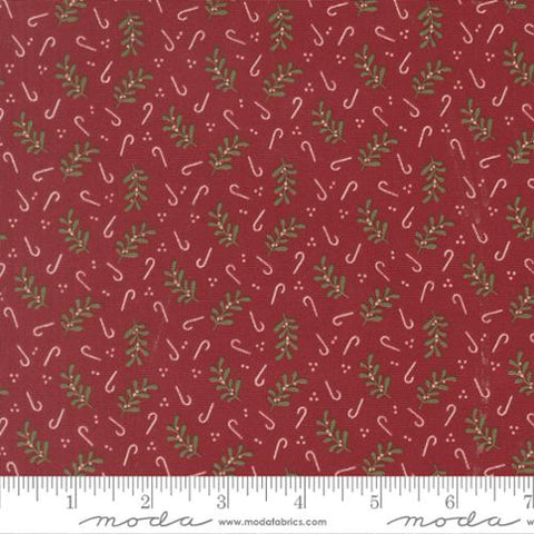 {New Arrival} Moda Fabrics Kiley's Quilt Room Gingerbread Lane Holly Candy Canes Cranberry