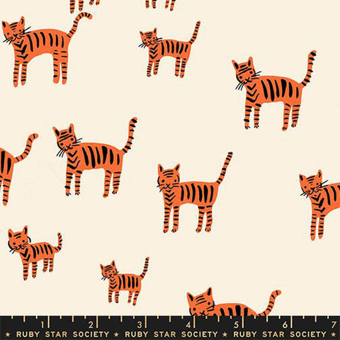 {Pre-Order October} Moda Ruby Star Society Catnap Tiger Stripes Orange
