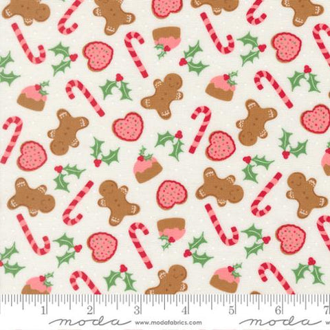 {New Arrival} Moda Fabrics Sweetfire Road Merrily on High Sweet Treats Gingerbread Snow