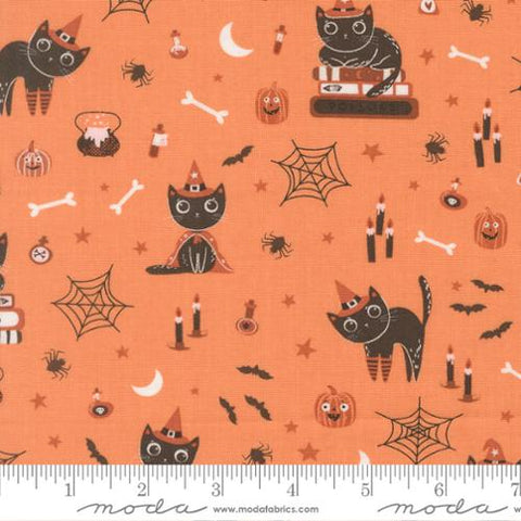 {New Arrival} Moda Fabrics Elena Amo Purrs & Boos Halloween Cats Pumpkin