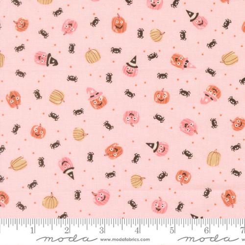 {New Arrival} Moda Fabrics Elena Amo Purrs & Boos Pumpkin Spiders Purrfect Pink
