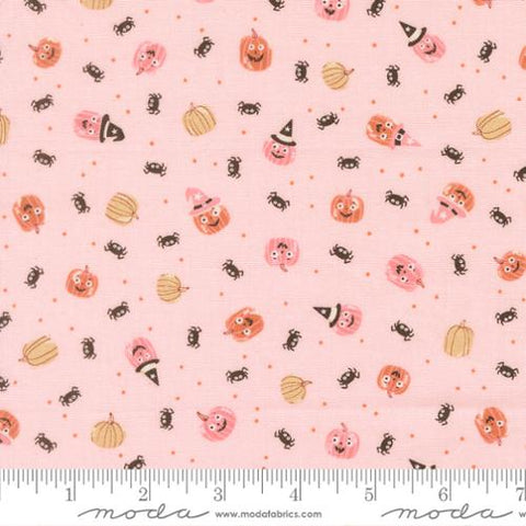 {New Arrival} Moda Fabrics Elena Amo Purrs & Boos Pumpkin Spiders Purrfect Pink