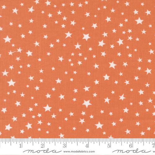 {New Arrival} Moda Fabrics Elena Amo Purrs & Boos Stars Purrfect Pumpkin Orange