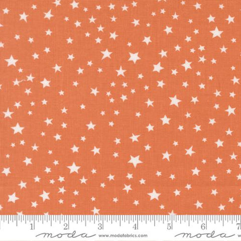 {New Arrival} Moda Fabrics Elena Amo Purrs & Boos Stars Purrfect Pumpkin Orange