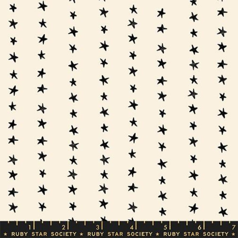 {Pre-Order April} Ruby Star Society Daisy Days - Starry Stripe Black on Natural
