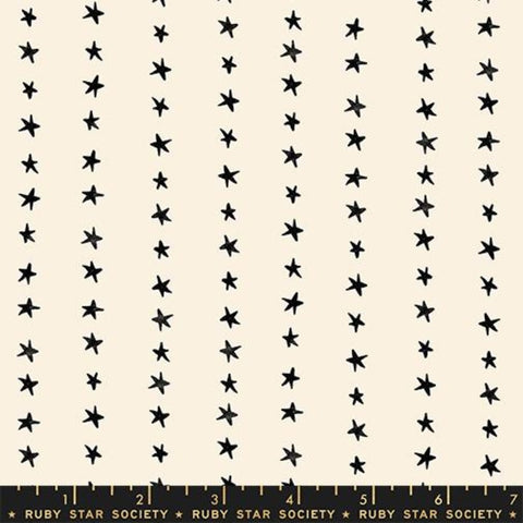 {Pre-Order April} Ruby Star Society Daisy Days - Starry Stripe Black on Natural