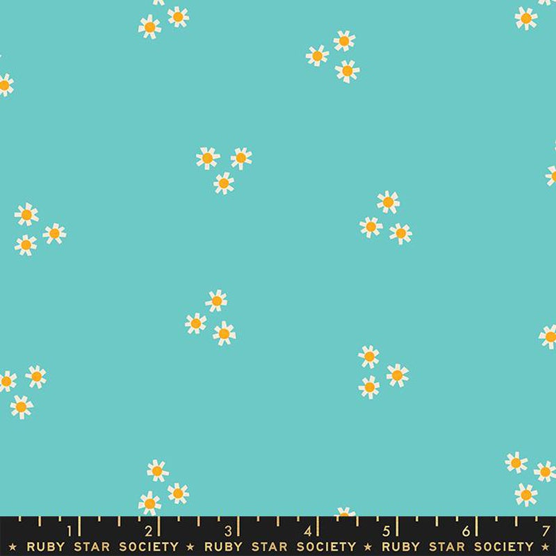 {New Arrival} Moda Ruby Star Society Flowerland Dainty Florals Turquoise