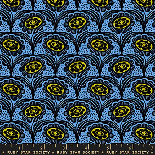 {Pre-Order November} Moda Ruby Star Society Ink Shop Scallop Flower Lindley Blue