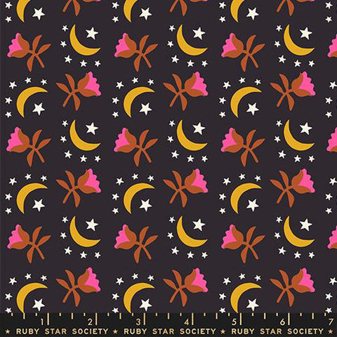 {Pre-Order October} Moda Ruby Star Society Catnap Moonflower Black