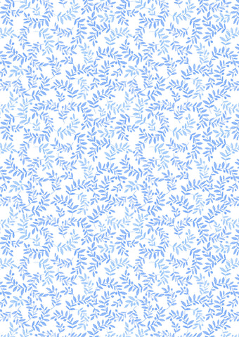 {Pre-Order May} Lewis & Irene Fabric Chalki Soft Blue Olive Branch