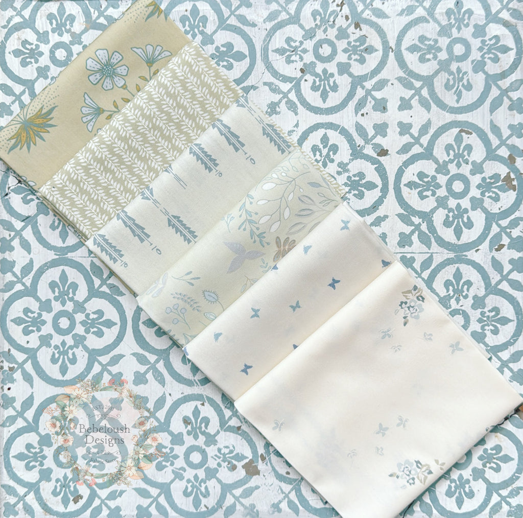 {New Arrival} Art Gallery Fabrics Curated Colour Series Fat Quarter Bundle x 6 Pieces Floral Reflection