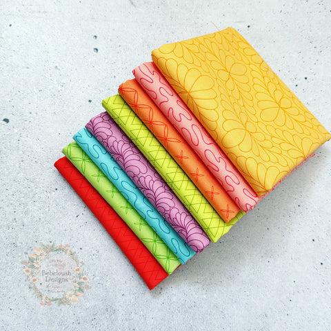 {New Arrival} Moda Rainbow Sherbet Fat Quarter Bundle x 8 Pieces