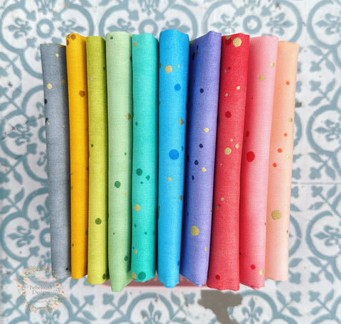 {New Arrival} Moda V & Co Ombre Galaxy Metallic Fat Quarter Bundle x 10 Fat Quarters Multi