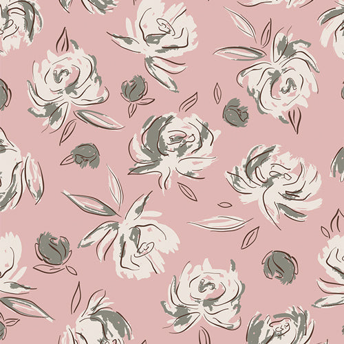 Art Gallery Fabrics All Is Well Bed of Roses Mauve FAT QUARTER