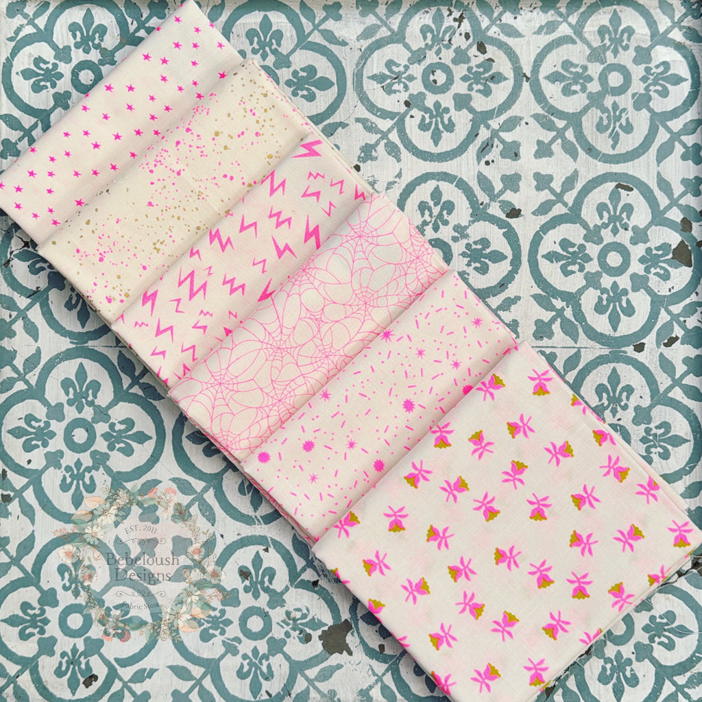 {New Arrival} Moda Ruby Star Society Sampler Curated Fat Quarter Bundle x 6 Neon Series 2
