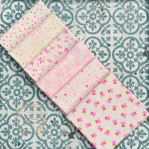 {New Arrival} Moda Ruby Star Society Sampler Curated Fat Quarter Bundle x 6 Neon Series 2