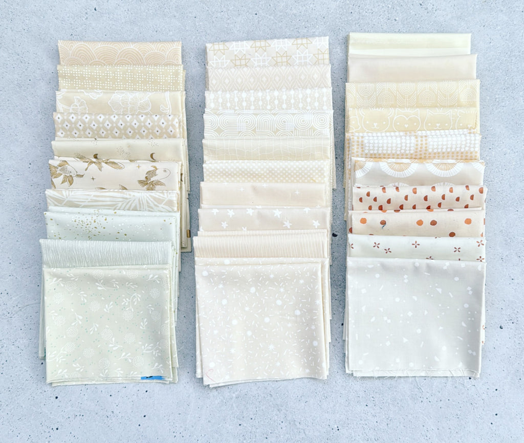 {New Arrival} Moda Ruby Star Society Fat EIGHTH Bundle x 30 Prints Natural Low Volume