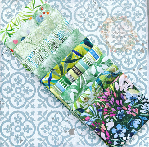 {New Arrival} Moda Create Joy Project by Laura Muir Mixed Line Fat Quarter Bundle x 10 Fat Quarters Jungle Edition