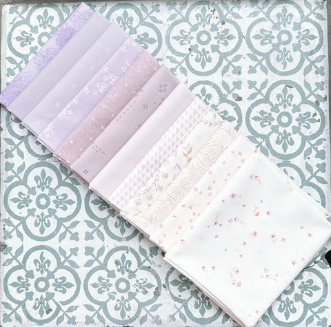 {New Arrival} Art Gallery Fabrics  Curated Bundle Fat Quarter Bundle x 12 Pieces Lavender Haze