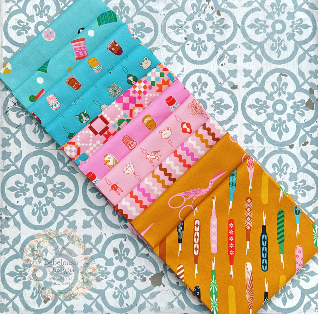 {New Arrival} Moda Ruby Star Society 1-800 Notion Fat Quarter Bundle x 10 Pieces Posy