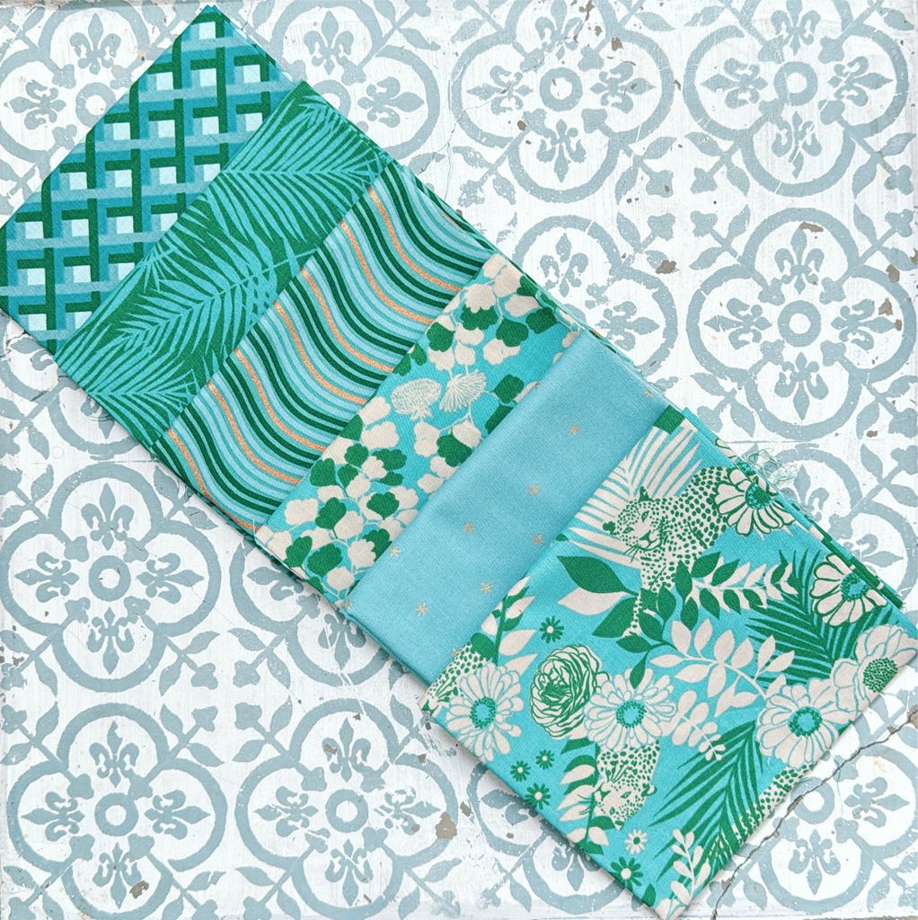 {New Arrival} Moda Ruby Star Society Sampler Curated Fat Quarter Bundle x 6 Succulent Garden