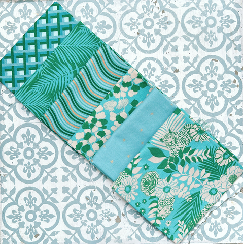 {New Arrival} Moda Ruby Star Society Sampler Curated Fat Quarter Bundle x 6 Succulent Garden