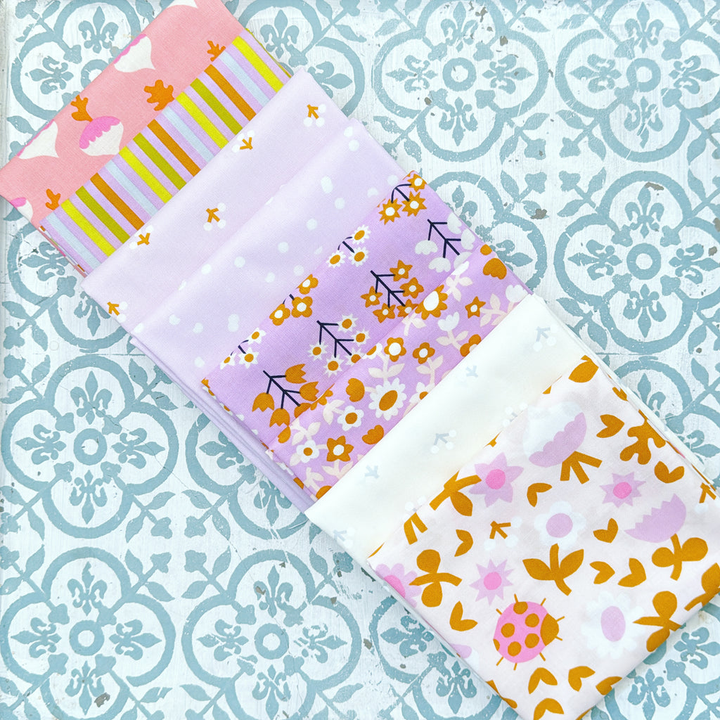 Moda Ruby Star Society Petunia Fat Quarter Bundle x 8 Pieces Pale Pink