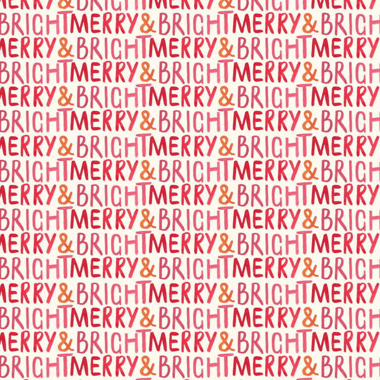 {New Arrival} Lewis & Irene Fabrics Merry Happy Christmas Merry & Bright - Candy