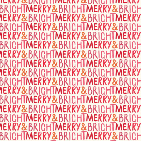 {New Arrival} Lewis & Irene Fabrics Merry Happy Christmas Merry & Bright - Candy