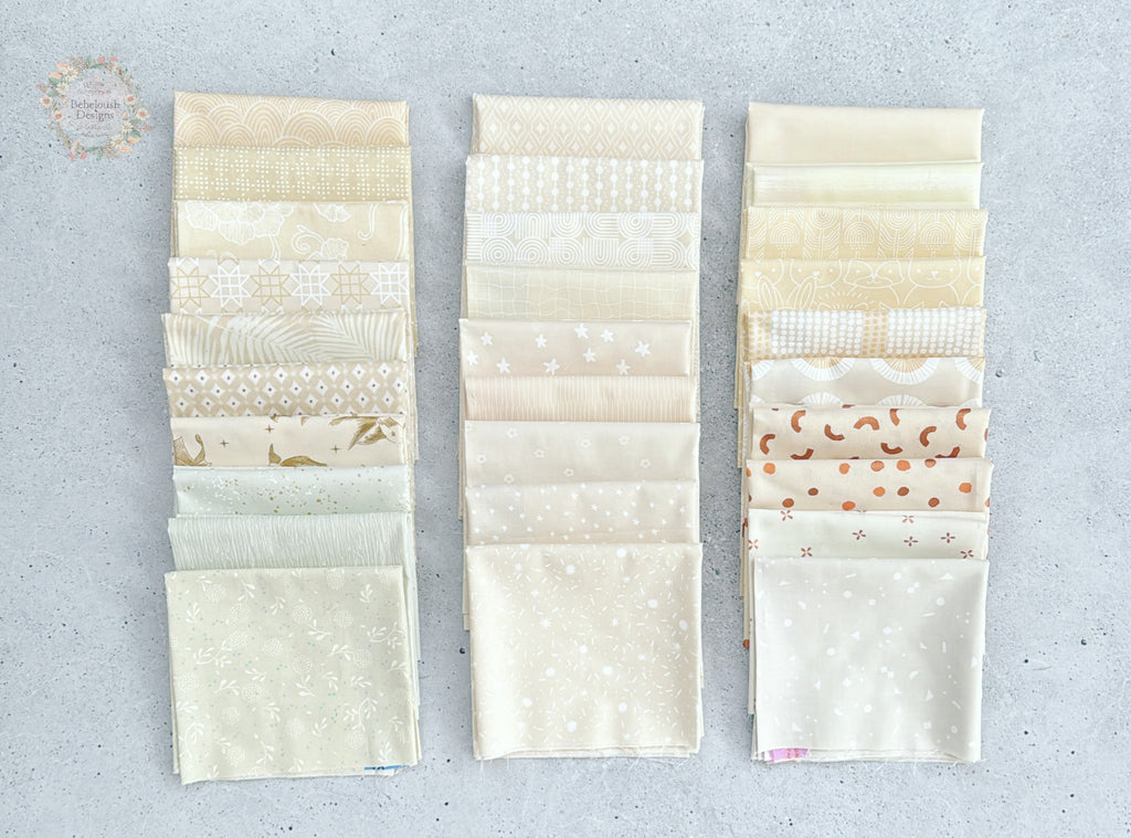 {New Arrival} Moda Ruby Star Society Fat EIGHTH Bundle x 30 Prints Natural Low Volume