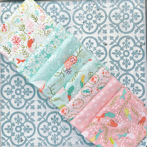 Moda Stacy Iest Hsu The Sea & Me Fat Quarter Bundle x 10 Fat Quarters Mixed Bundle