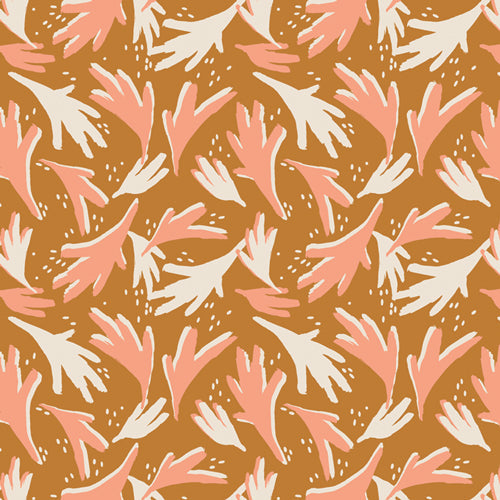 Art Gallery Terrakotta Freckled Leaves FAT QUARTER