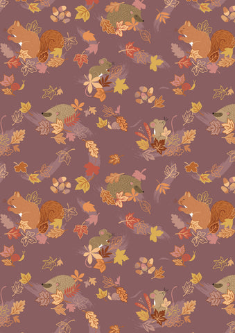 {New Arrival} Lewis & Irene Squirrelled Away Hide & Squeak on Mauve Taupe