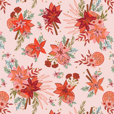 {New Arrival} Art Gallery Fabrics Christmas in the Cabin Yuletide Blossoms
