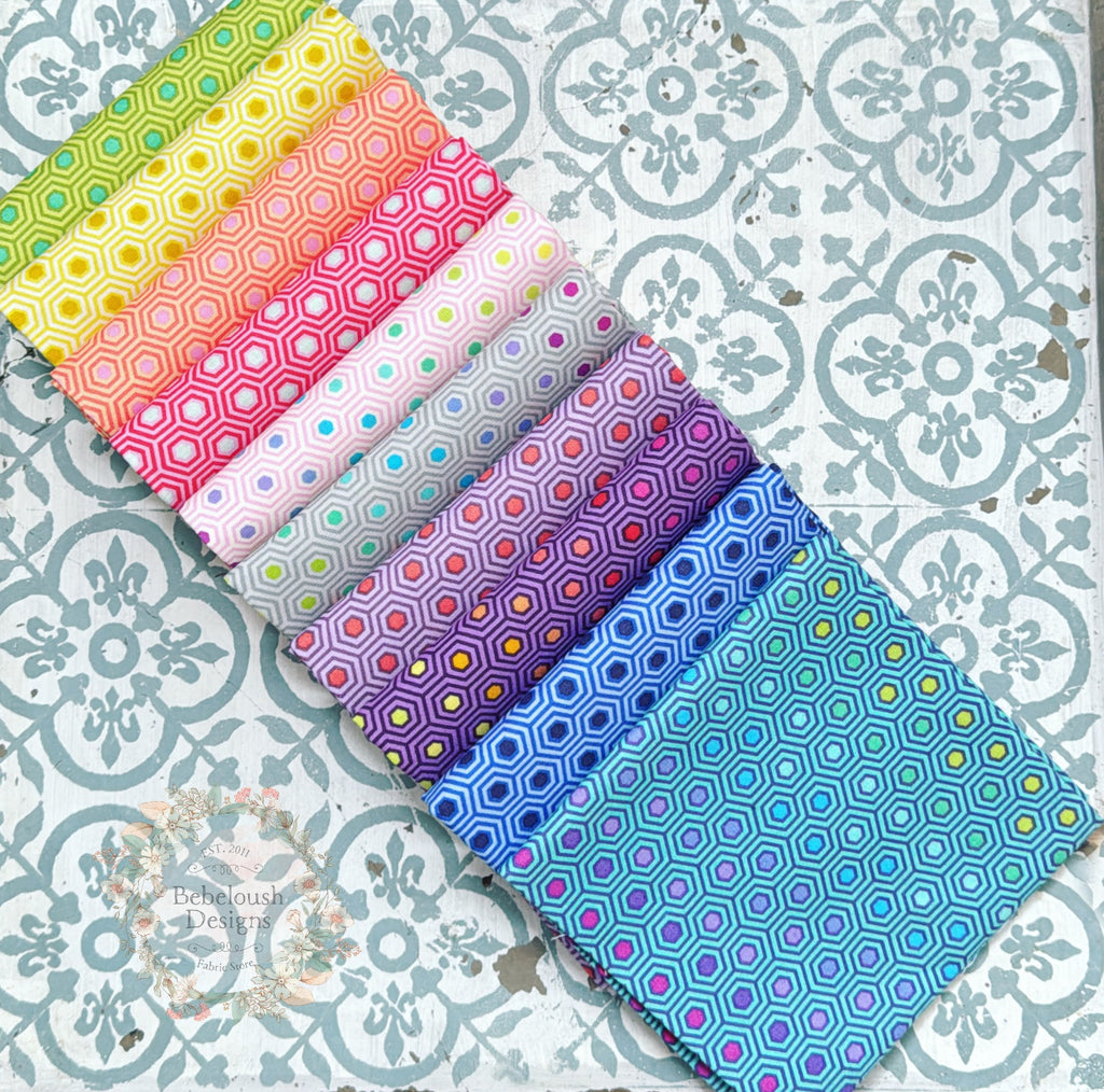 {New Arrival} Tula Pink True Colours Hexi x 10 Fat Quarters