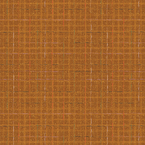 {New Arrival} Art Gallery Fabrics Checkered Elements Tweed Saffron